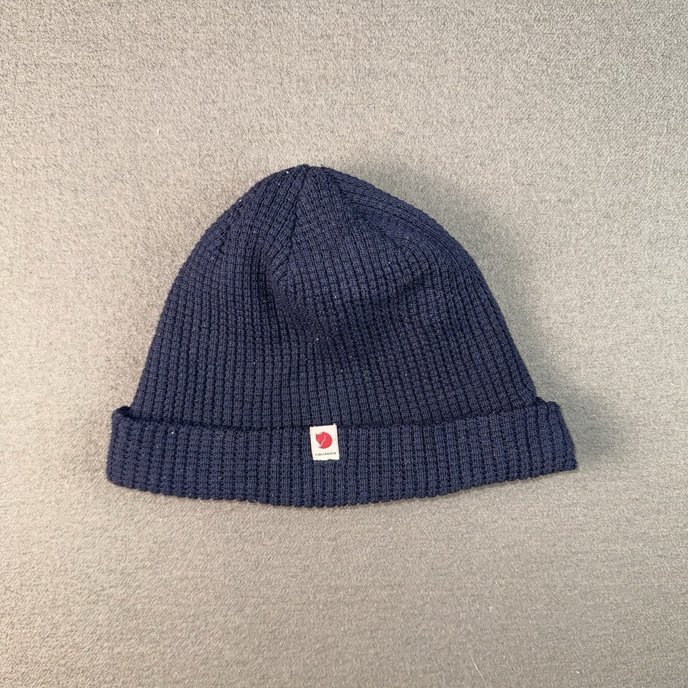 Fjallraven Tab Hat Beanie Mens One Size Navy Blue 84767